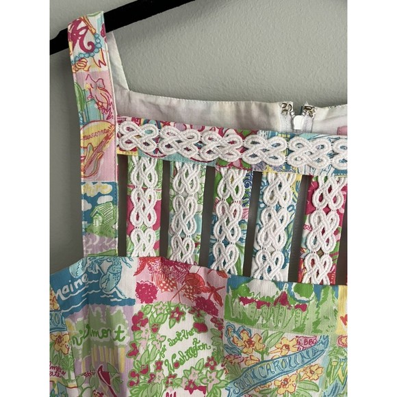 Lilly Pulitzer State Of Mind Ricci Shift Dress Patchwork Women’s Size 0 - Picture 5 of 13